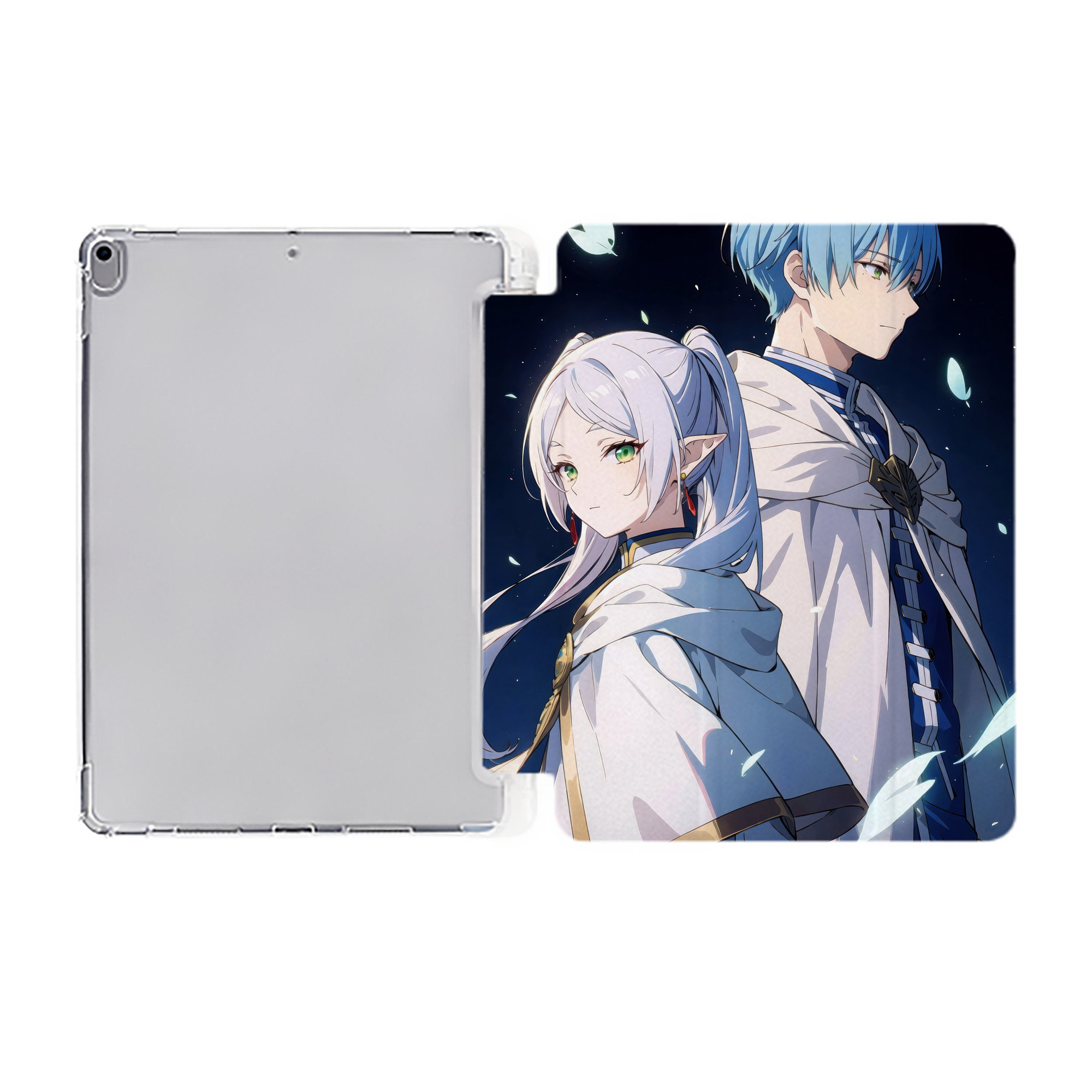 （画像用） 葬送のフリーレン Frieren IPad ケース ペン収納付き 三つ折りスタンド PUレザー×シリコン 対応機種9.5/10.5/10.9インチ